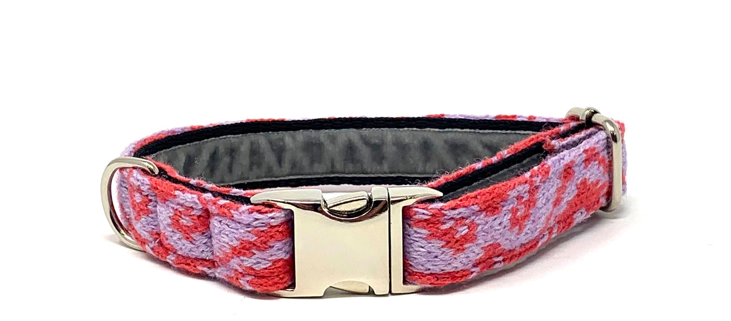 Bespoke Design: Geranium & Lilac - Kerr Design - Handmade Dog Collar