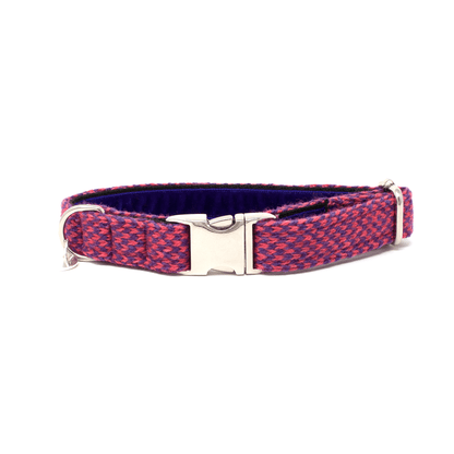 Bespoke Design: Geranium & Purple - Harris Design - Handmade Dog Collar