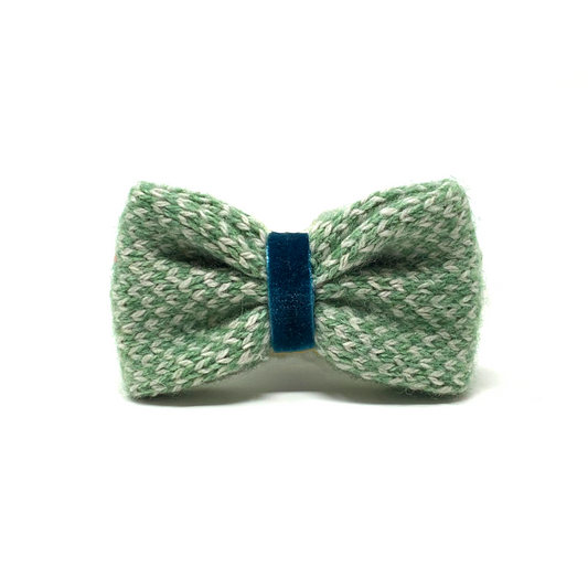 Green & Dove - Harris Design - Dog Bow Tie