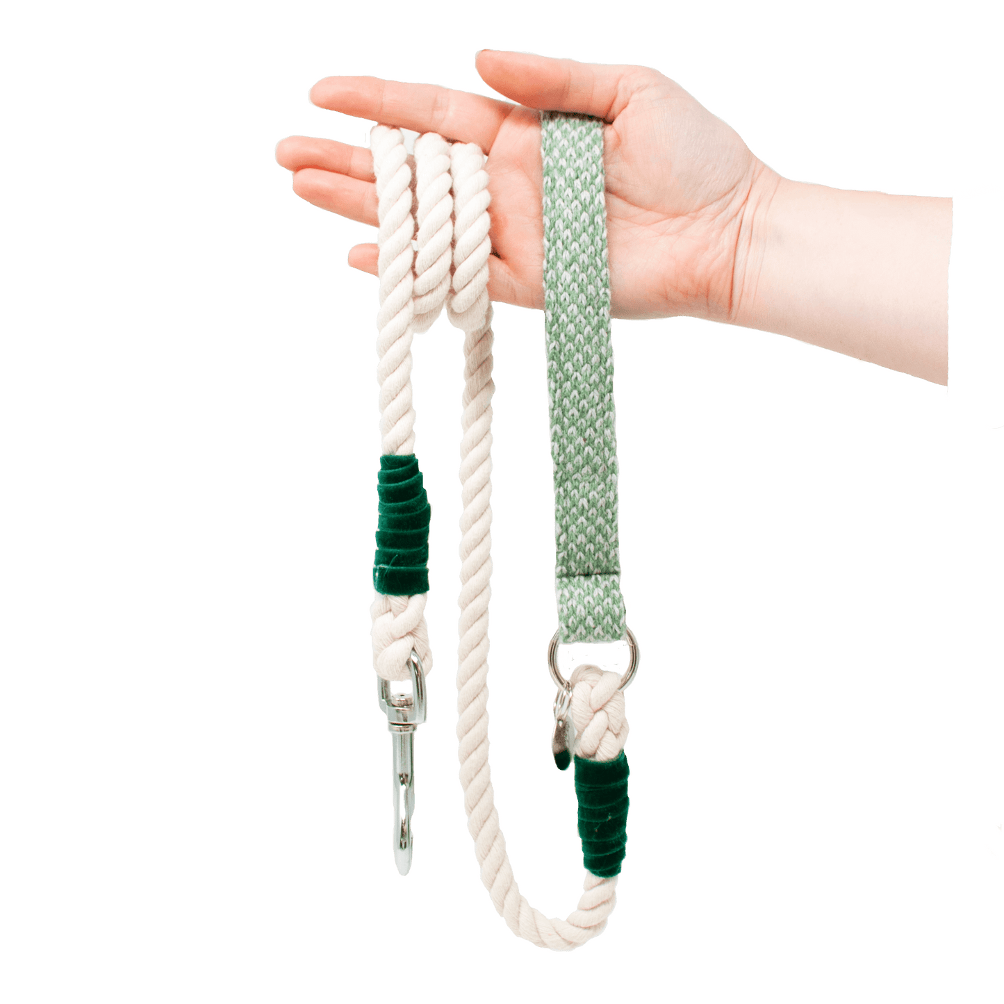 Green & Dove - Harris Design - Luxury Rope Dog Lead
