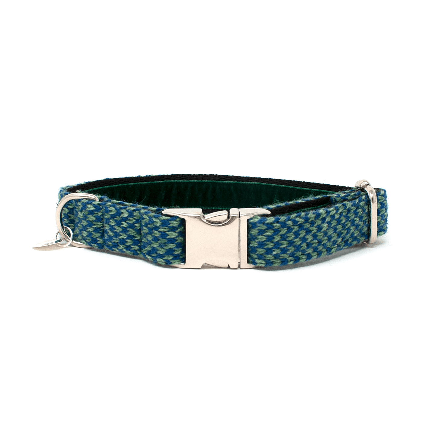 Green & Navy - Harris Design - Handmade Dog Collar