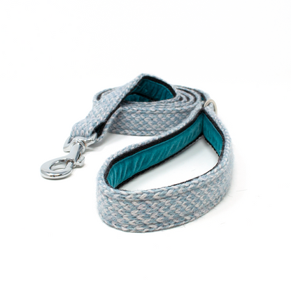 Ice Blue & Dove - Harris Design - Luxury Dog Lead