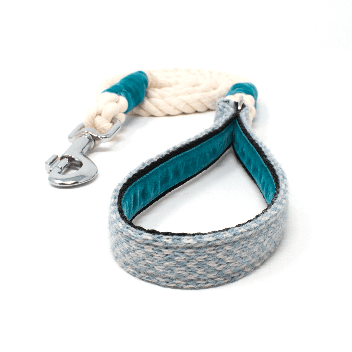Ice Blue & Dove - Harris Design - Rope Dog Lead