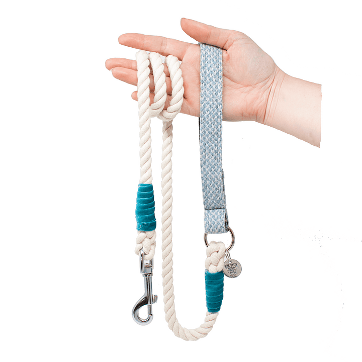 Ice Blue & Dove - Harris Design - Luxury Dog Harness