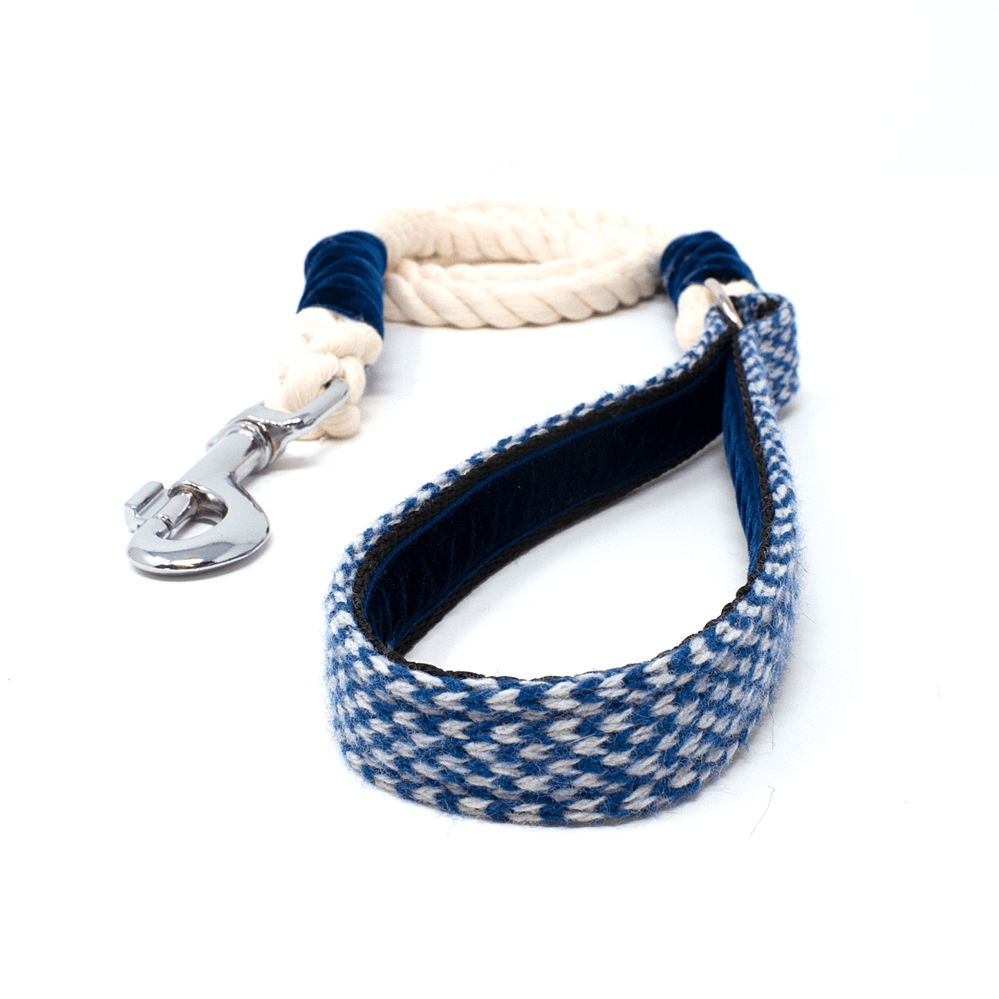 Bespoke Design: Navy & Dove - Harris Design - Handmade Dog Collar