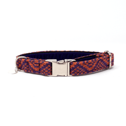 Bespoke Design: Purple & Orange - Barclay Design - Handmade Dog Collar
