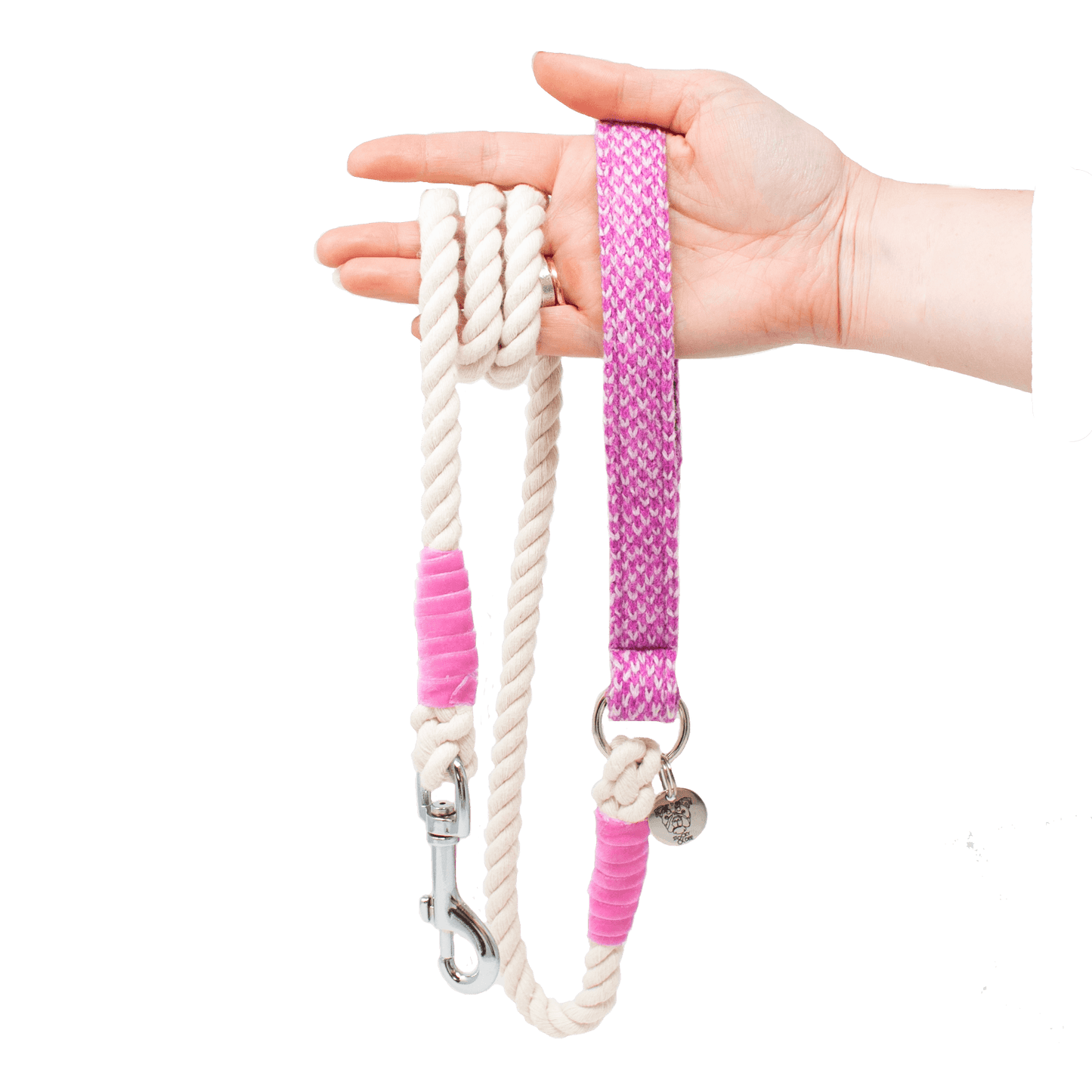 Pink & Dove - Harris Design - Luxury Rope Dog Lead