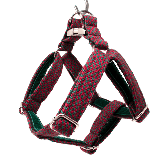 Rosehip & Sea Green - Harris Design - Luxury Dog Harness