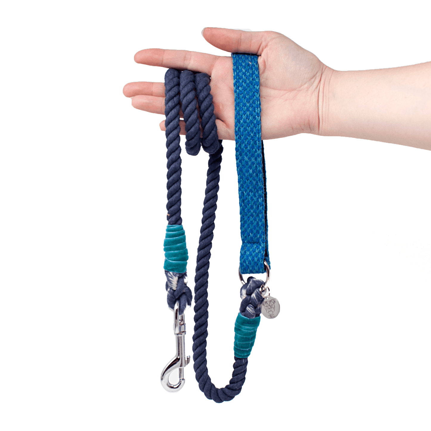 Royal Blue & Turquoise - Harris Design - Handmade Dog Collar