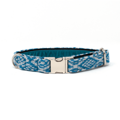 Bespoke Design: Turquoise & Dove - Barclay Design - Handmade Dog Collar
